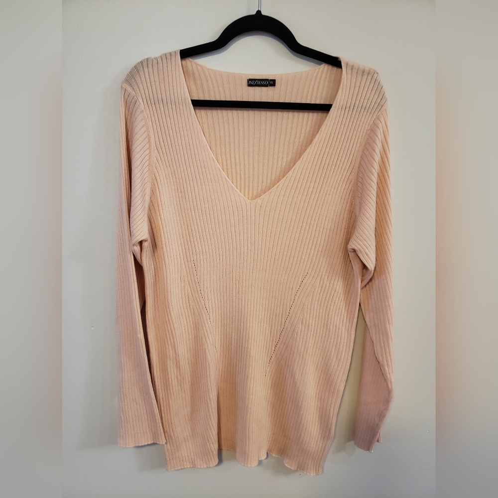 Inextenso pink blush cut out sweater